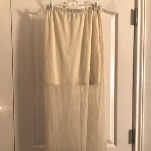 2/$12 Happening in the Present Cream Maxi Lace Skirt